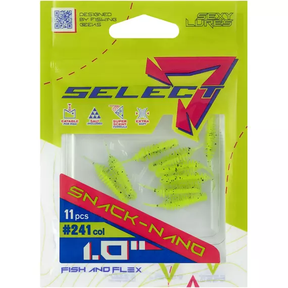 Силікон Select Snack Nano 1" #241 (11шт/уп), Довжина силікону: 1" (2.54 см), Колір силікону: 241, фото , изображение 2